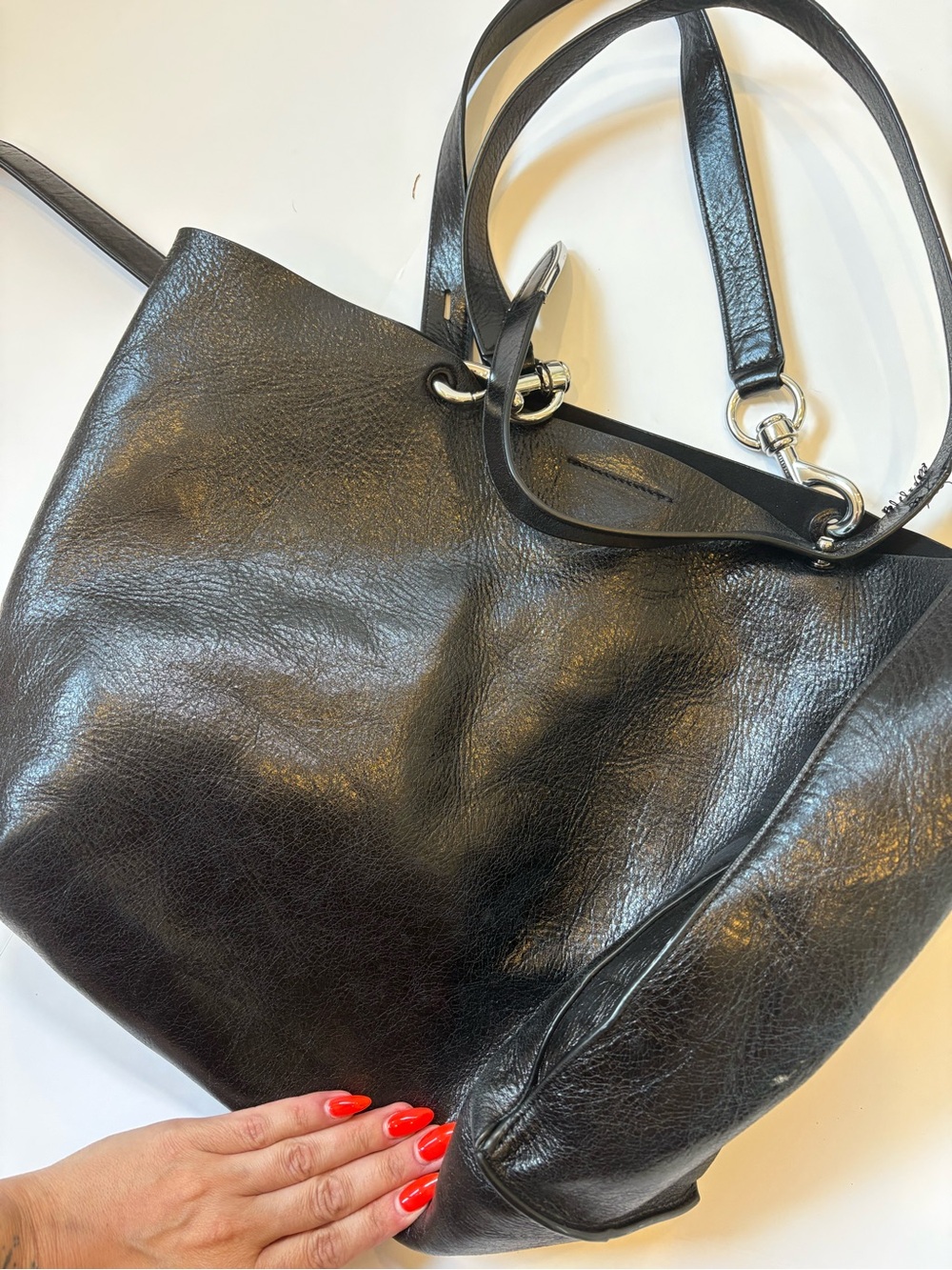 Rebecca Minkoff Black Leather Tote Bag - Picture 15 of 15